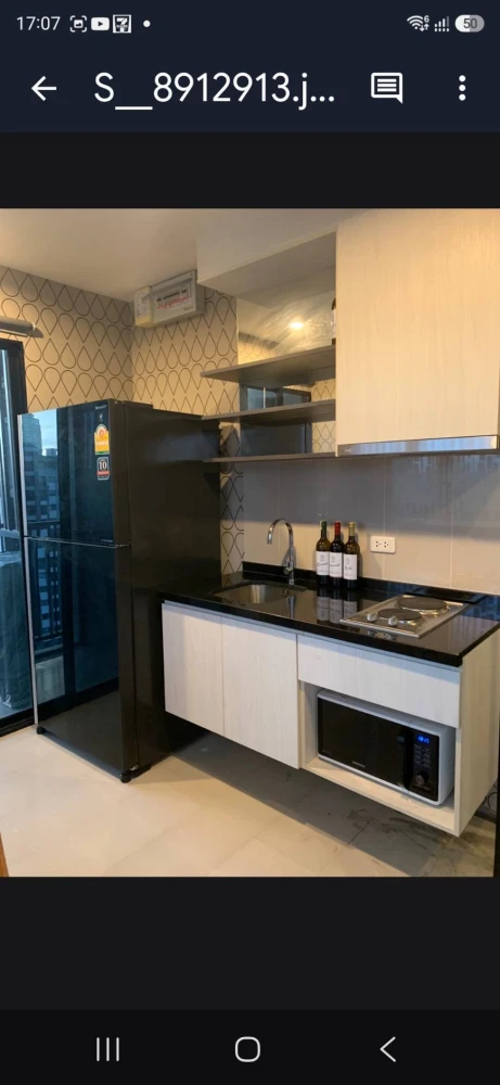 Condo for rent, The Base Park East, 16th floor, ready to move in, near BTS, good location, easy to find food, don't wait!!