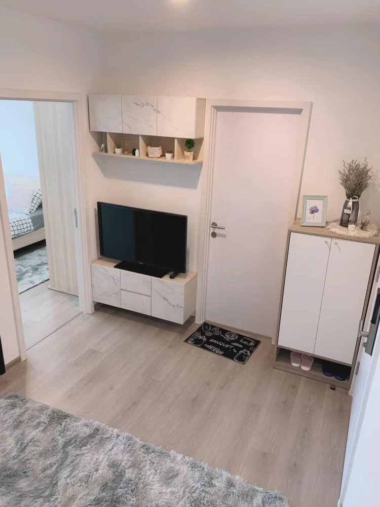 For rent!! Condo The Base Phetkasem 19th floor, corner room, fully furnished, ready to move in immediately, hurry and book now!!