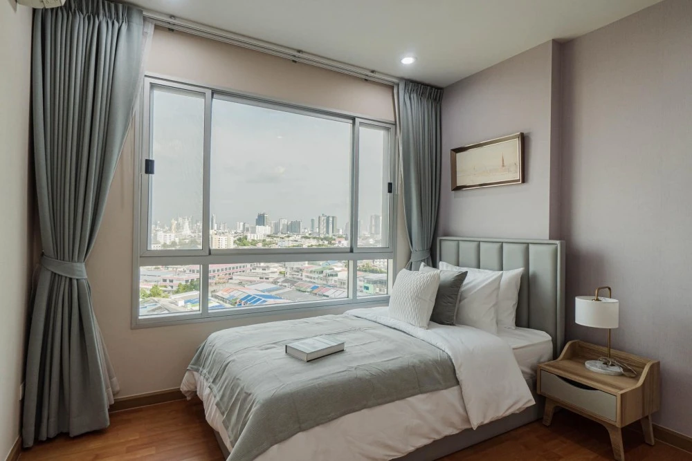 Condo for rent, The President Sathorn-Ratchapruek, wide, city view, ready to watch fireworks from ICONSIAM. If you miss it, you'll regret it.