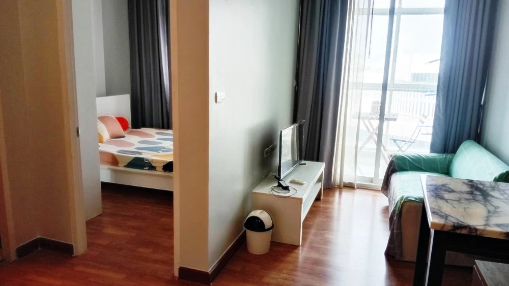 For rent!! Condo The Coast Bangkok Sukhumvit-Bangna, 12th floor, Building A, beautiful room, fully furnished, ready to move in! Reserve now!!