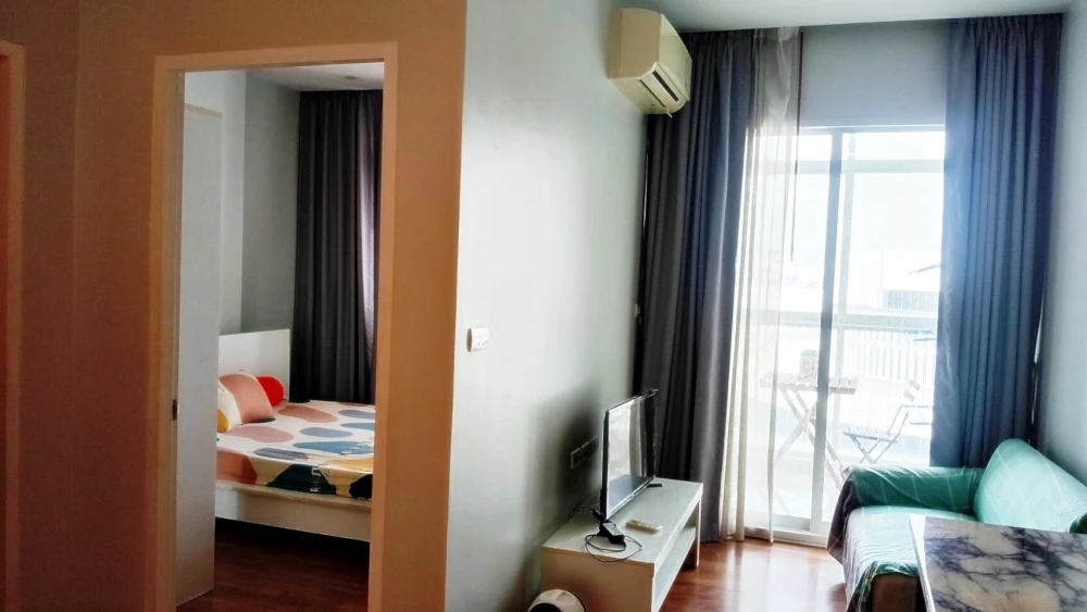 For rent!! Condo The Coast Bangkok Sukhumvit-Bangna, 12th floor, Building A, beautiful room, fully furnished, ready to move in! Reserve now!!