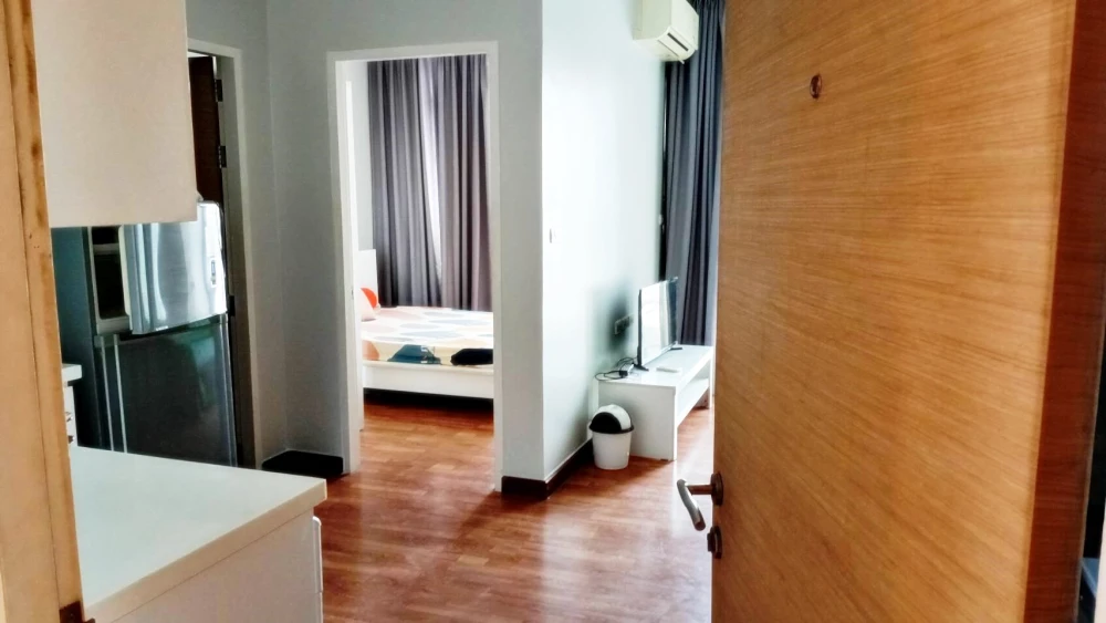 For rent!! Condo The Coast Bangkok Sukhumvit-Bangna, 12th floor, Building A, beautiful room, fully furnished, ready to move in! Reserve now!!