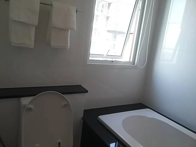For rent Condo The Coast Bangkok Sukhumvit Bangna, city view, decorated with luxury furniture
