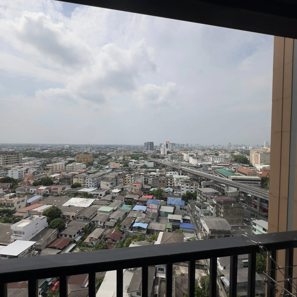 For rent!! Condo The Privacy Tha Phra Interchange, 18th floor, beautiful view, complete furniture and appliances, book now!!