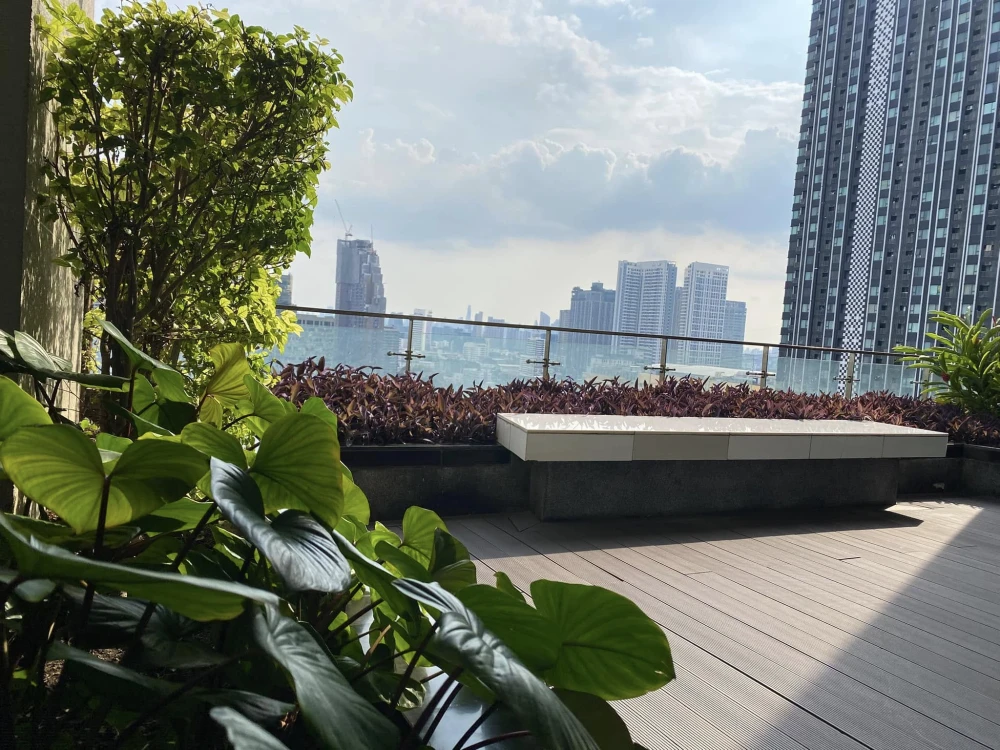 For rent!! Condo The Line Phahon Yothin Park, 19th floor, city view, fully furnished, bring your bags and move in immediately, book now!!