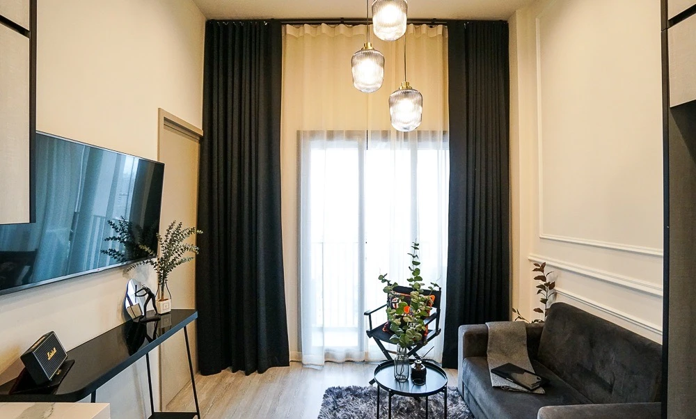For rent!! Condo The Line Sukhumvit 101, 12th floor, river view, fully furnished, ready to move in, don't miss it!!