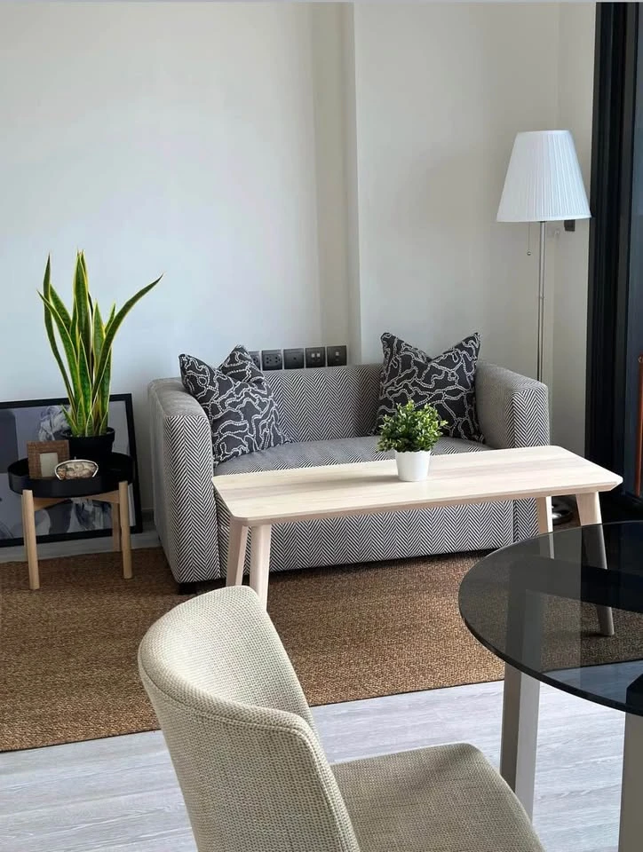For rent!! Condo The Line Sukhumvit 101, 30th floor, super CHIC condo, LOFT style, high ceiling, beautifully decorated, hurry and book now!!