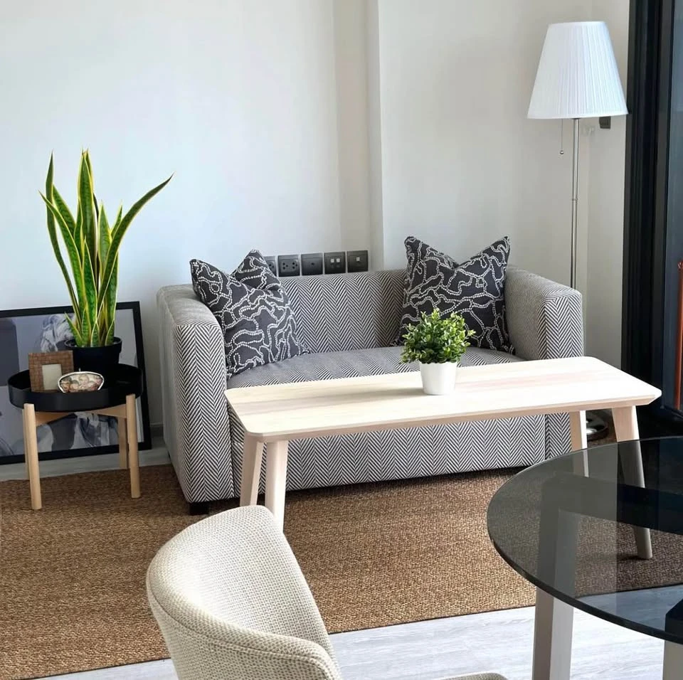 For rent!! Condo The Line Sukhumvit 101, 30th floor, super CHIC condo, LOFT style, high ceiling, beautifully decorated, hurry and book now!!