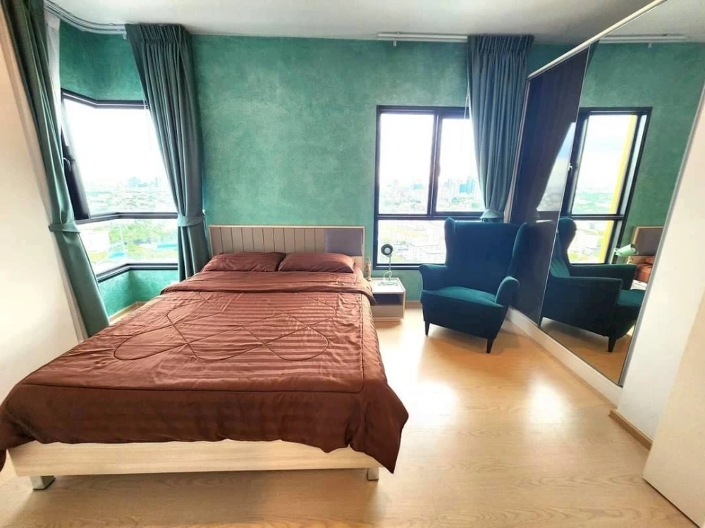 For rent!! Condo The Tree Sukhumvit 71-Ekkamai 26th floor, city view, fully furnished, bring your bags and move in immediately, don't miss it!!