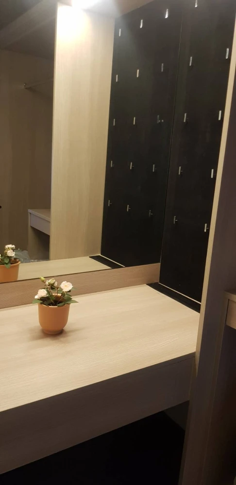Condo for rent! The Line Asoke-Ratchada, 2nd floor, beautiful view, cool and quiet room, fully furnished, ready to move in! Reserve now!!