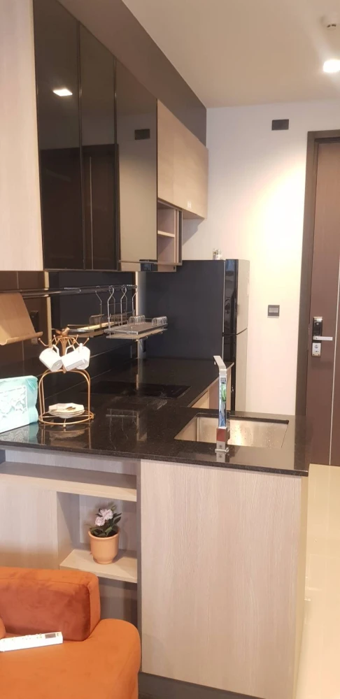 Condo for rent! The Line Asoke-Ratchada, 2nd floor, beautiful view, cool and quiet room, fully furnished, ready to move in! Reserve now!!