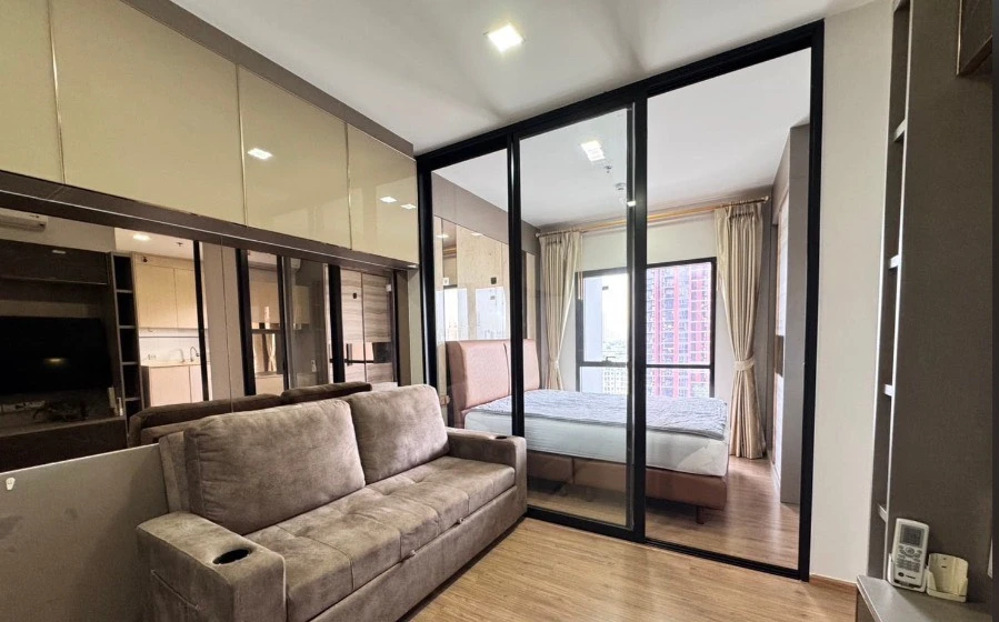 Condo for rent, Metris Rama 9 - Ramkhamhaeng, ready to move in, complete in one place. Come reserve today, don't miss out!