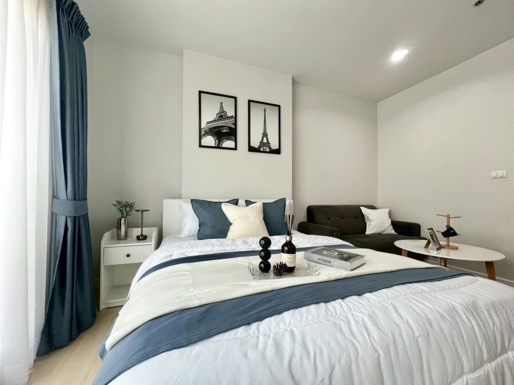 For rent!! Condo Metro Sky Wutthakat 19th floor, beautiful room, convenient to travel, bring your bags and move in!!