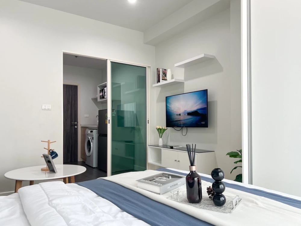 For rent!! Condo Metro Sky Wutthakat 19th floor, beautiful room, convenient to travel, bring your bags and move in!!