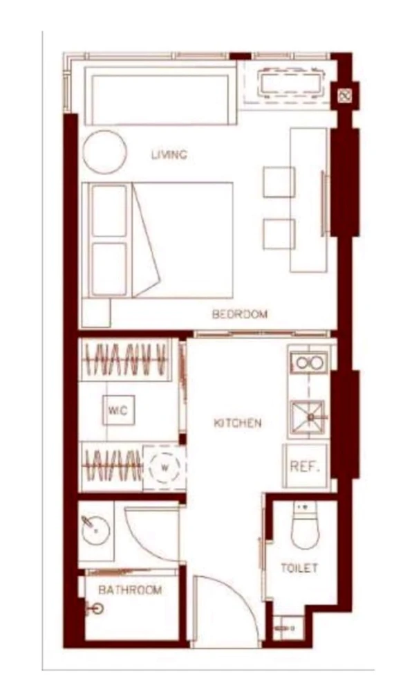 For rent!! Condo XT Huai Khwang, 8th floor, beautifully decorated room, ready to move in immediately. Hurry up and book now!!