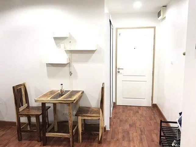 Condo for rent, Bangkok Horizon Ramkhamhaeng, spacious room, 34th floor, good view, good wind, good price, come and reserve today.