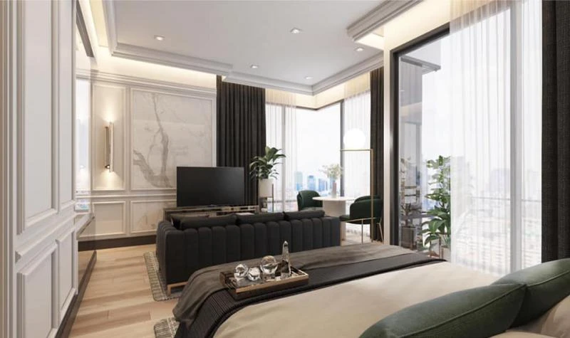 For rent!! Ashton Silom Condo, beautiful room, 44th floor, fully furnished, ready to move in. Don't wait! Reserve now!