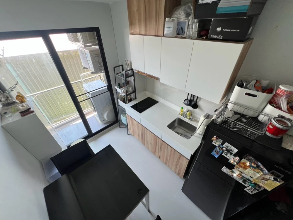 For rent!! Condo Asher Ratchada-Huai Khwang, 3rd floor, fully furnished, good price, ready to move in, hurry up and book now!!