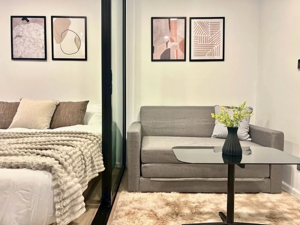 For rent!! Condo Atmoz Ratchada-Huai Khwang, 5th floor, Building C, beautiful room, ready to move in, good price, hurry to book now!!