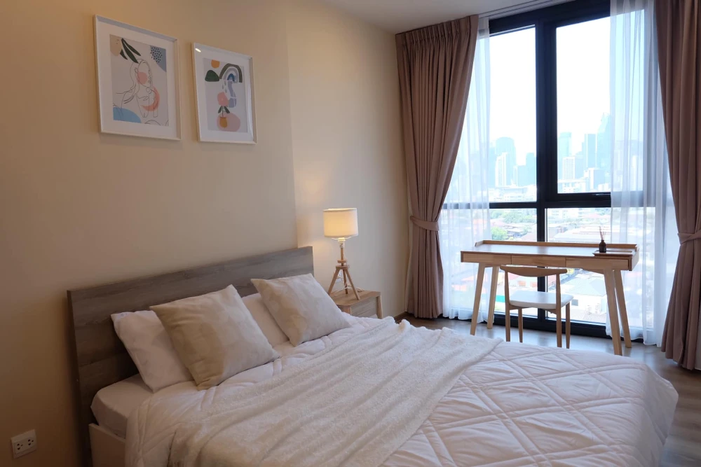 Condo for rent, Oka House Sukhumvit 36, city view room, nice decoration The atmosphere is super warm, don't miss it.