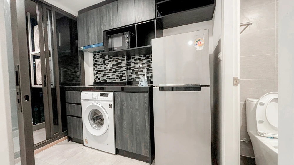 Condo for rent, Cybic Rama 9 - Ramkhamhaeng 24, well-separated rooms, reasonable price, complete here, must hurry to reserve.