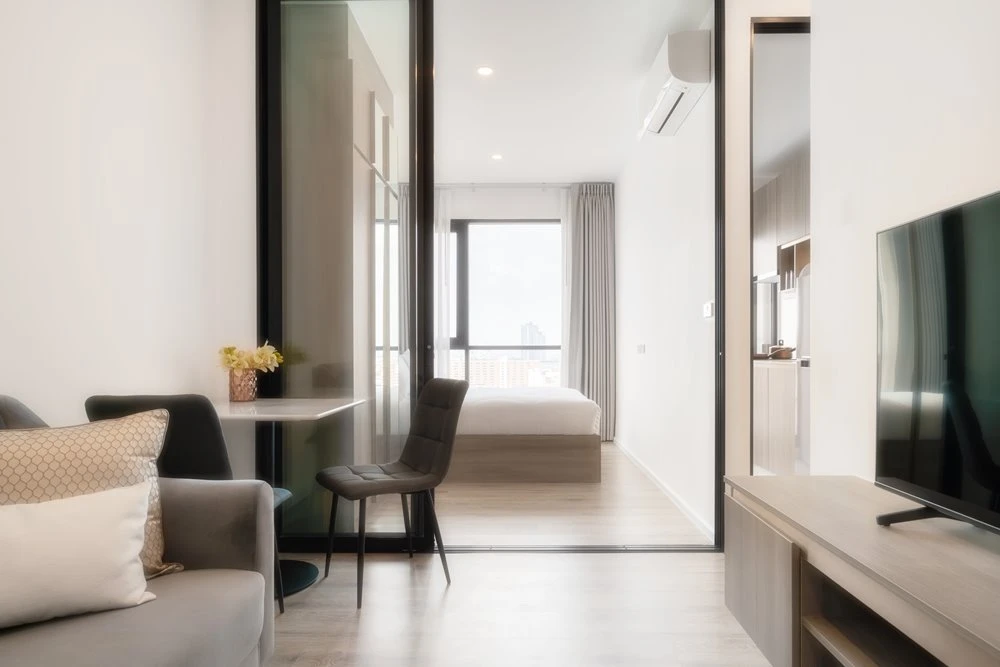 For rent!! Condo Knightsbridge Sukhumvit Theparak, ready to move in, complete furniture + electrical appliances, don't hesitate to book now!!