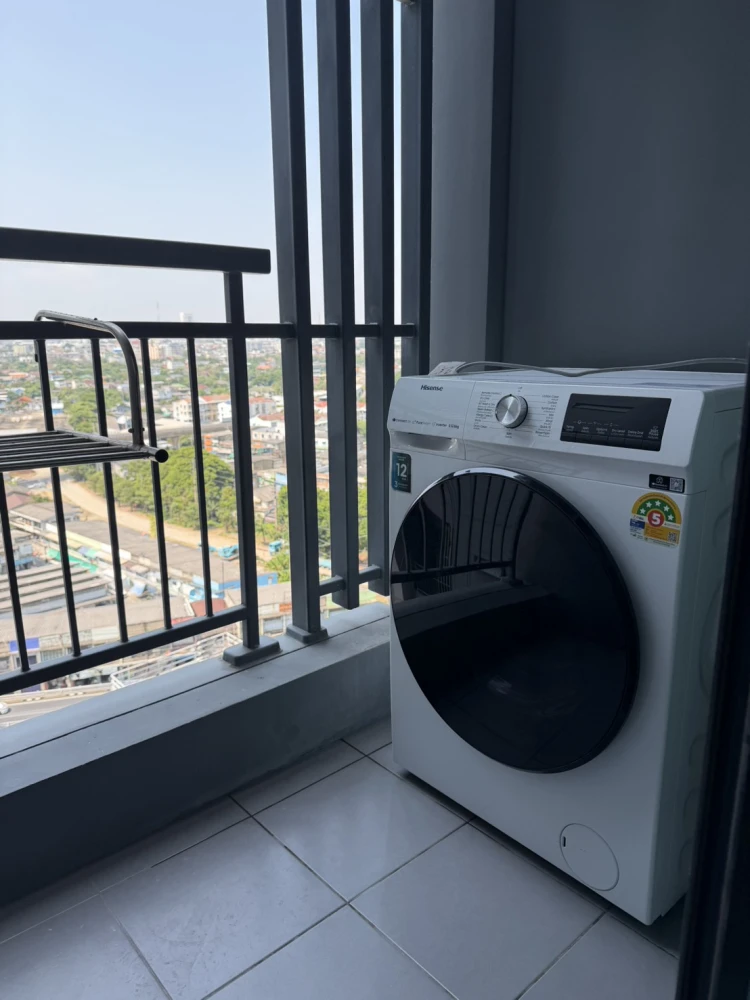 For rent!! Condo Ideo Tha Phra Interchange, 17th floor, nice room, high floor, open city view, shady atmosphere, don't miss this room!!