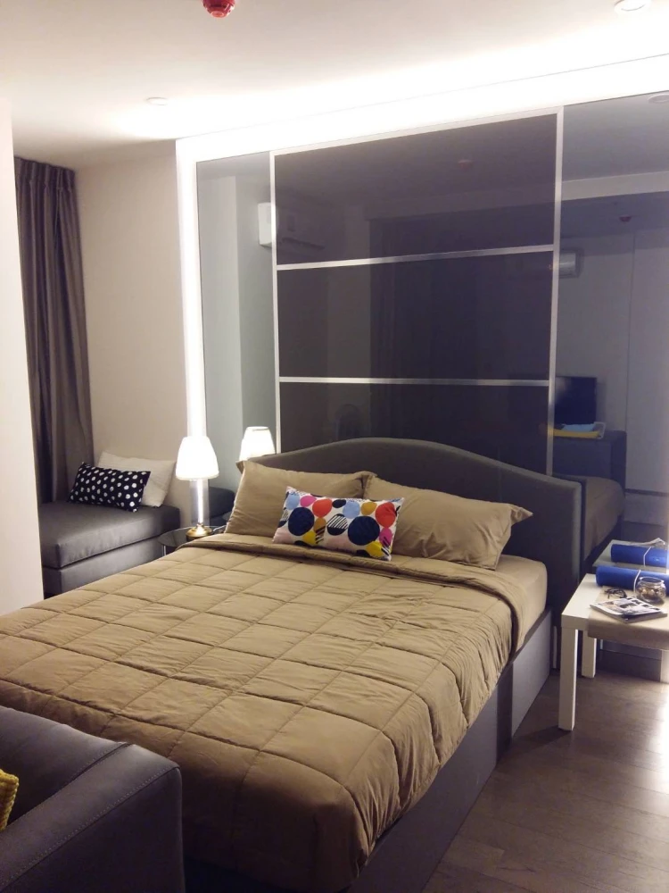 For rent!! Condo Ideo Q Siam-Ratchathewi, 15th floor, beautiful room, Baiyoke view, ready to move in, full facilities, hurry up and book!!