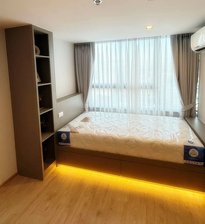 For rent!! Condo Ideo Rama 9 - Asoke, 34th floor, beautiful view, new room, fully furnished, ready to move in, don't miss it!!