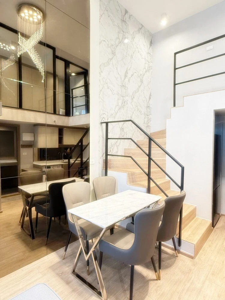 For rent!! Condo Ideo Rama 9 - Asoke, 34th floor, beautiful view, new room, fully furnished, ready to move in, don't miss it!!