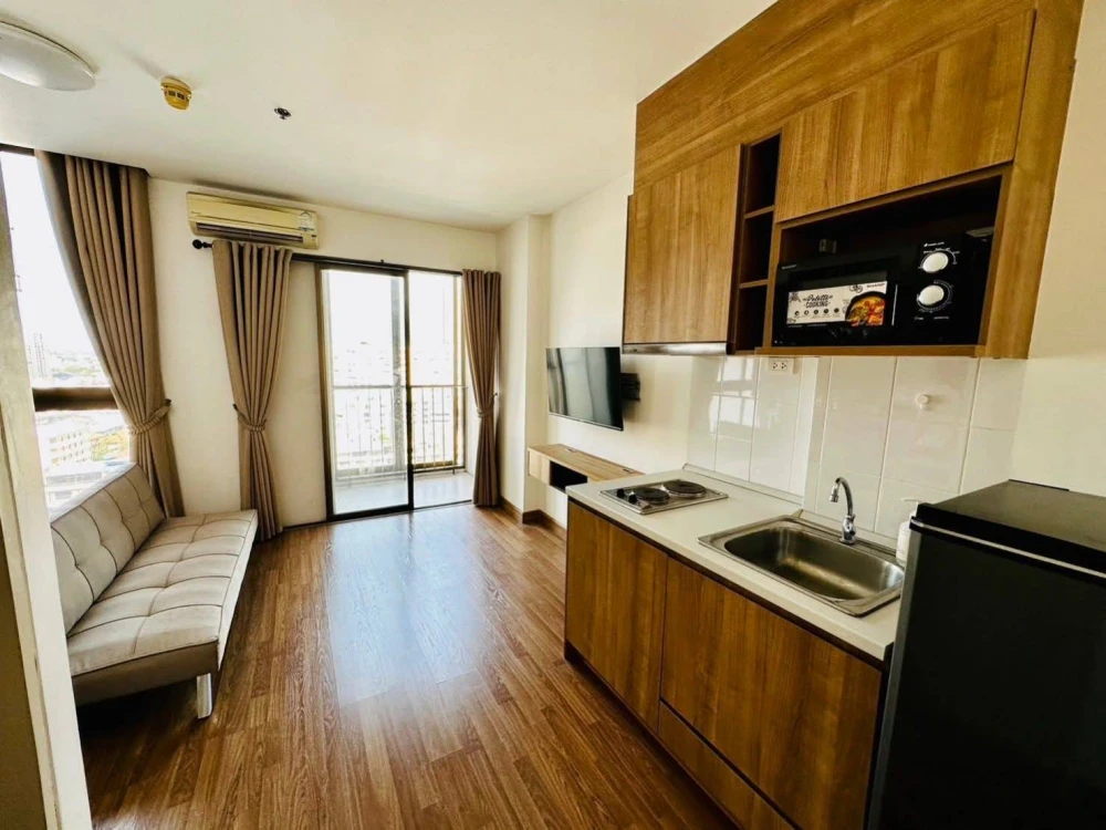 For rent!! Condo Ideo Mix Sukhumvit 103, 15th floor, Building B, beautiful room, good price, fully furnished, ready to move in, don't miss it!!