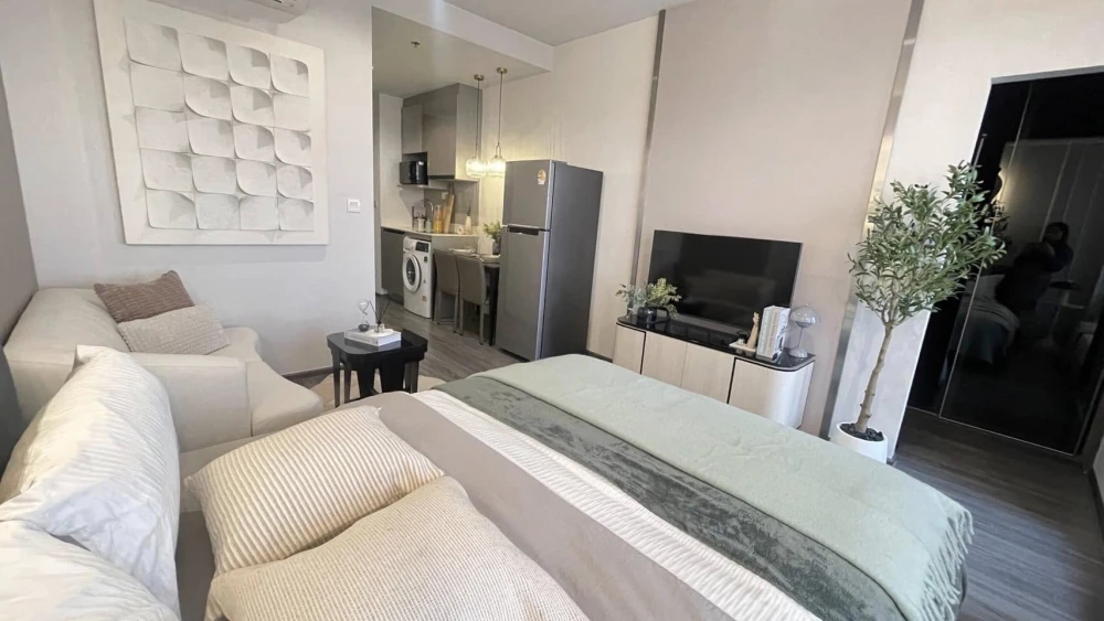 Condo for rent, Ideo Mobi Rang Nam, beautifully decorated room, beautiful view, fully furnished. You will regret it later if you miss it.