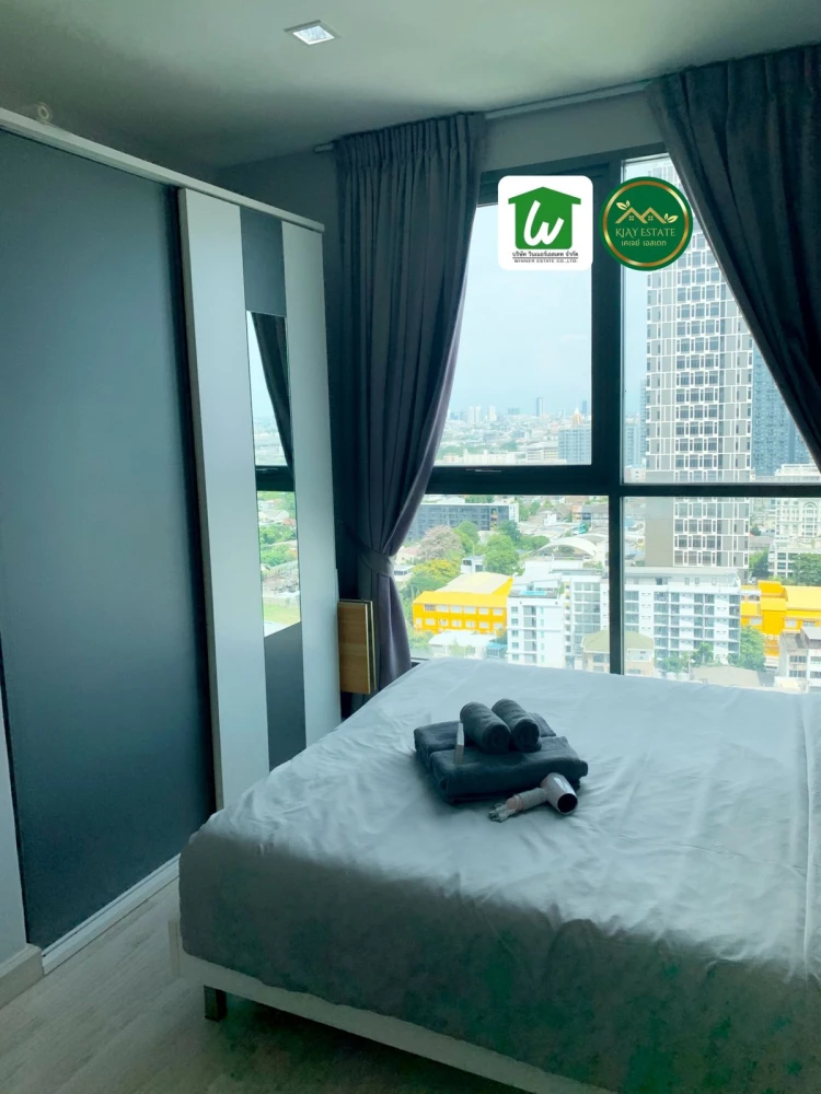 For rent!! Condo Ideo Mobi Sukhumvit 20th floor, city view, beautiful room, next to BTS On Nut, live in style in Sukhumvit area!!