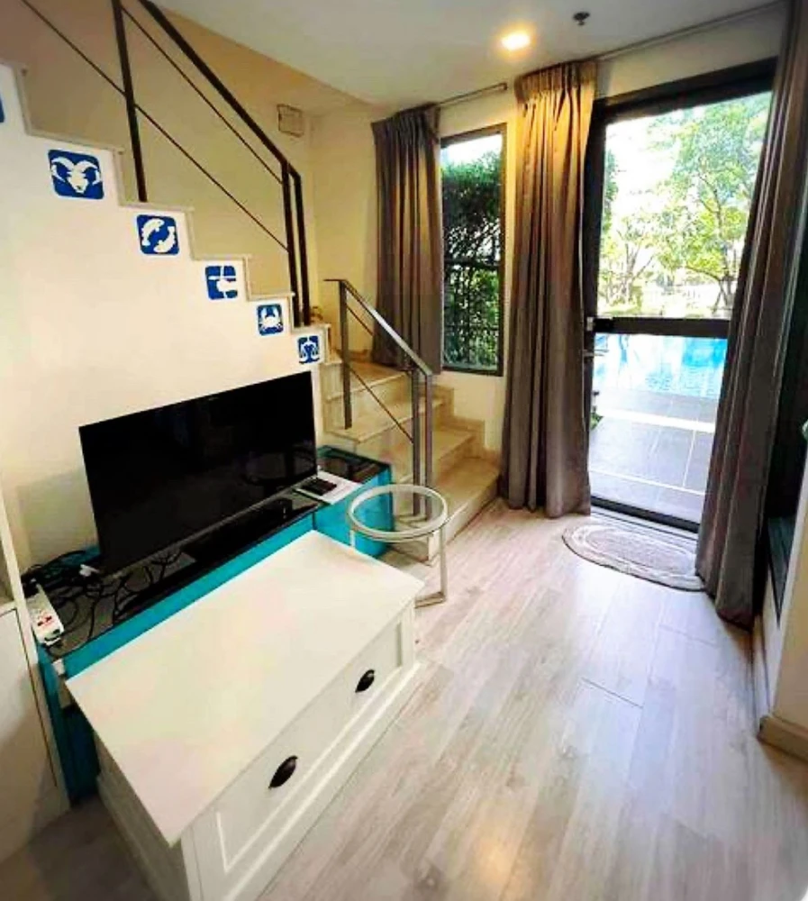 For rent!! Condo Ideo Mobi Sukhumvit 5th floor, Building B, Pool Front view, fully furnished, ready to move in, hurry up and book now!!