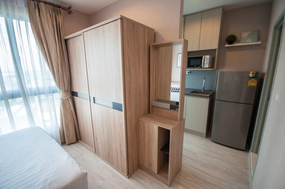 For rent!! Condo Ideo Mobi Sukhumvit Eastgate, 18th floor, swimming pool view, fully furnished, don't miss it!!