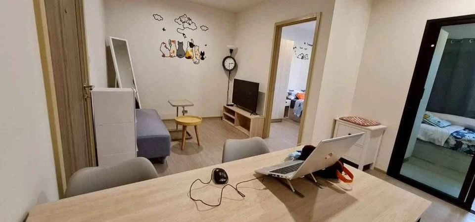 For rent: Condo Mee On Nut-Rama 9, ready to move in, fully furnished, 2 bedrooms, good like this, hurry and book now+++