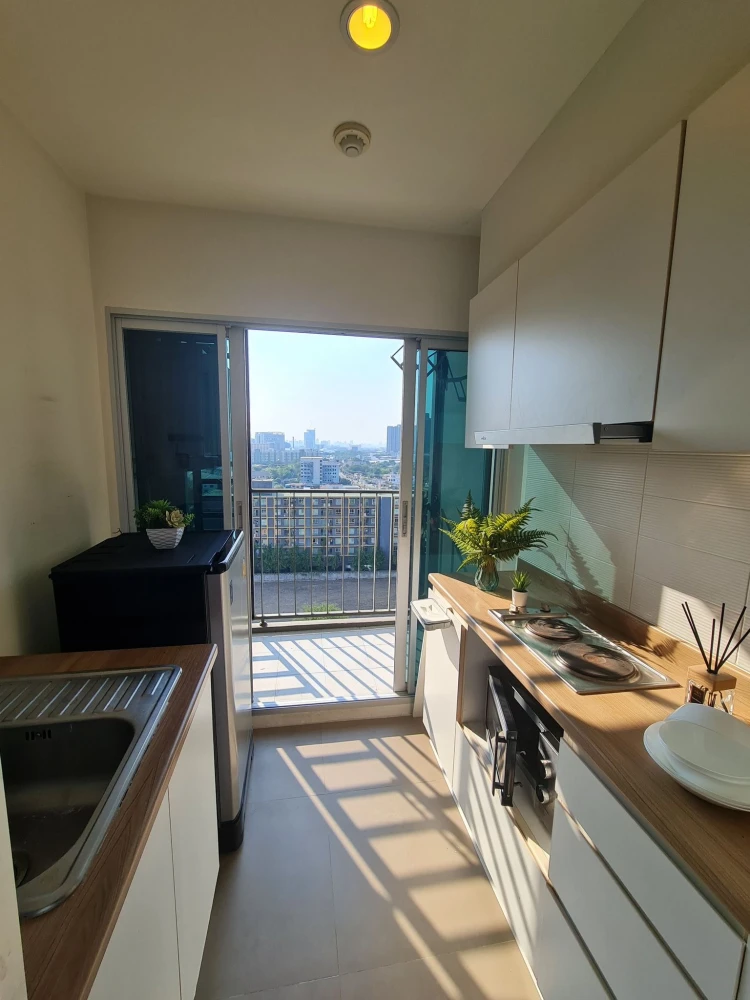 Condo U Delight @ Hua Mak Station for rent, ready to move in, with quality wallpaper. Reserve today, don't delay!