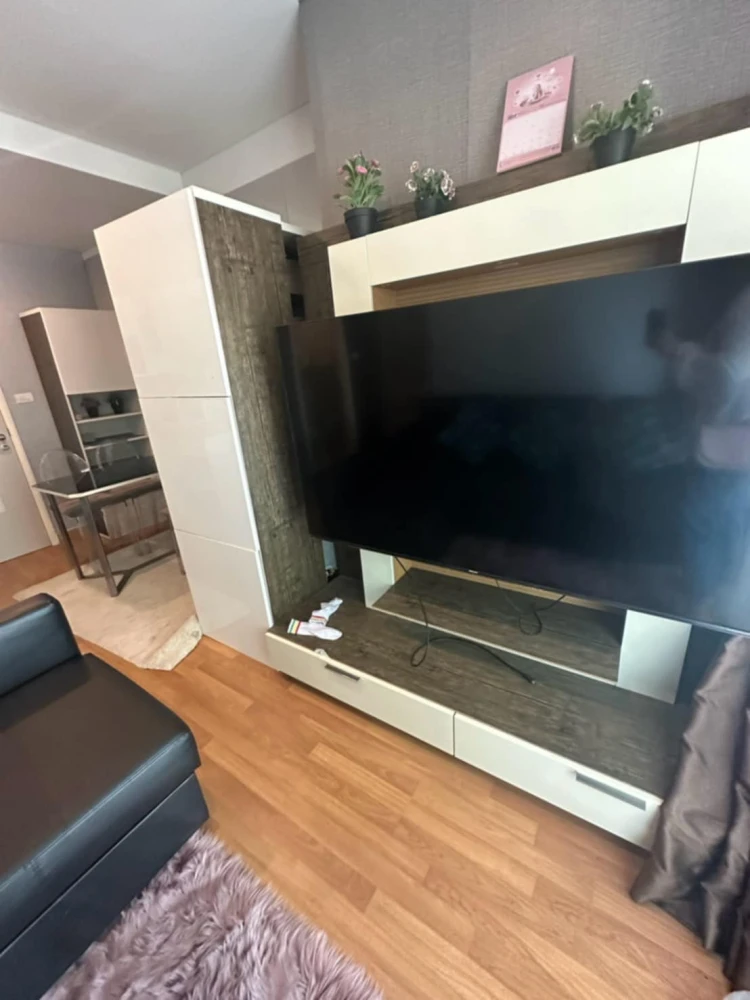 For rent: Lumpini Place Condo, Rama 3, Riverine, corner room next to the garden, spacious room, comfortable, good like this, hurry and book before you