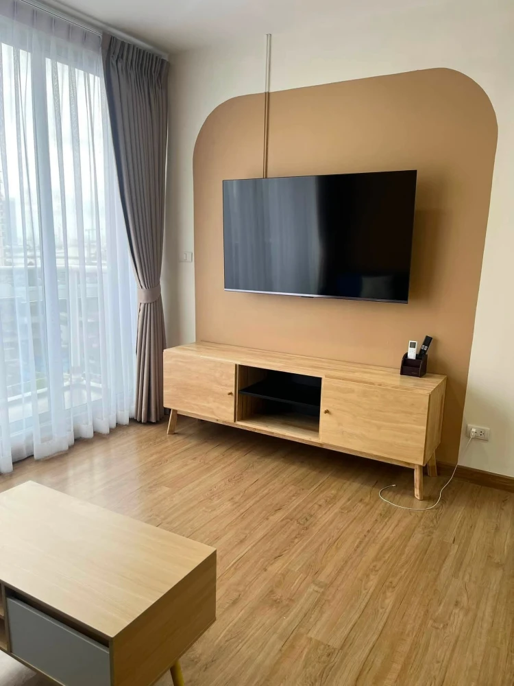 Condo for rent, The Tree Bang Pho Station, 15th floor, corner unit, no adjacent units, Chao Phraya River view, good ventilation, cool and comfortable.