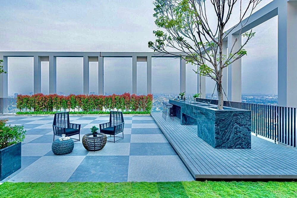 Condo for rent, Siamese 87, Duplex type, size 40 sq m., near BTS On Nut, only 350 meters, fully furnished, ready to move in, complete with electrical