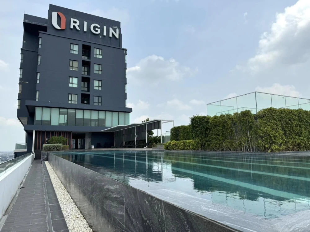 For rent!! The Origin Ram 209 Interchange, 9th floor, fully furnished, near the Pink Line, don't miss it!!