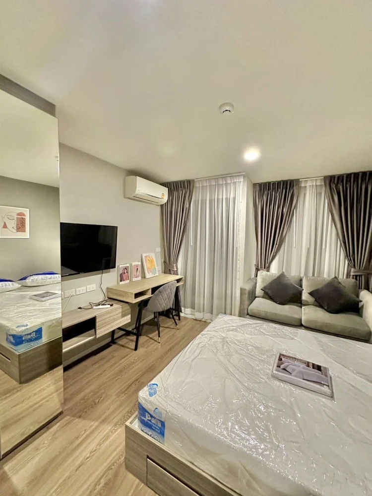 For rent, The Origin Ramintra 83 Station, well decorated room, very inviting, complete with electrical appliances, hurry to book