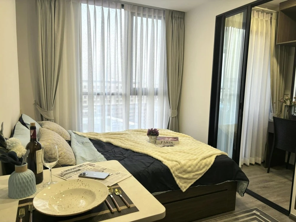 For rent: The Origin Lat Phrao-Bang Kapi, fully furnished, ready to move in, complete with electrical appliances. Book now and you won't be disappoint