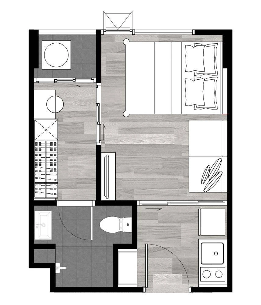 For rent: The Origin Sukhumvit-Sai Luat E22 Station, 7th floor, Walk-in Closet room, ready to move in, book now.