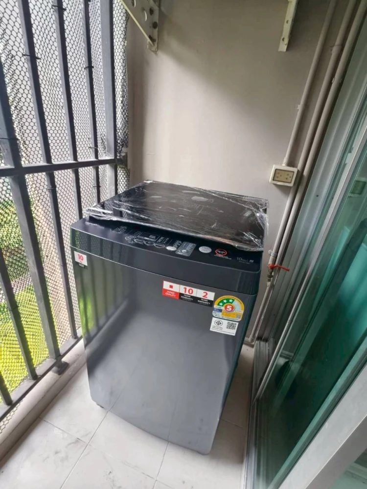 For rent: D Condo Campus Resort ABAC Bangna, 5th floor, Summer building (front side), fully furnished, ready to move in.