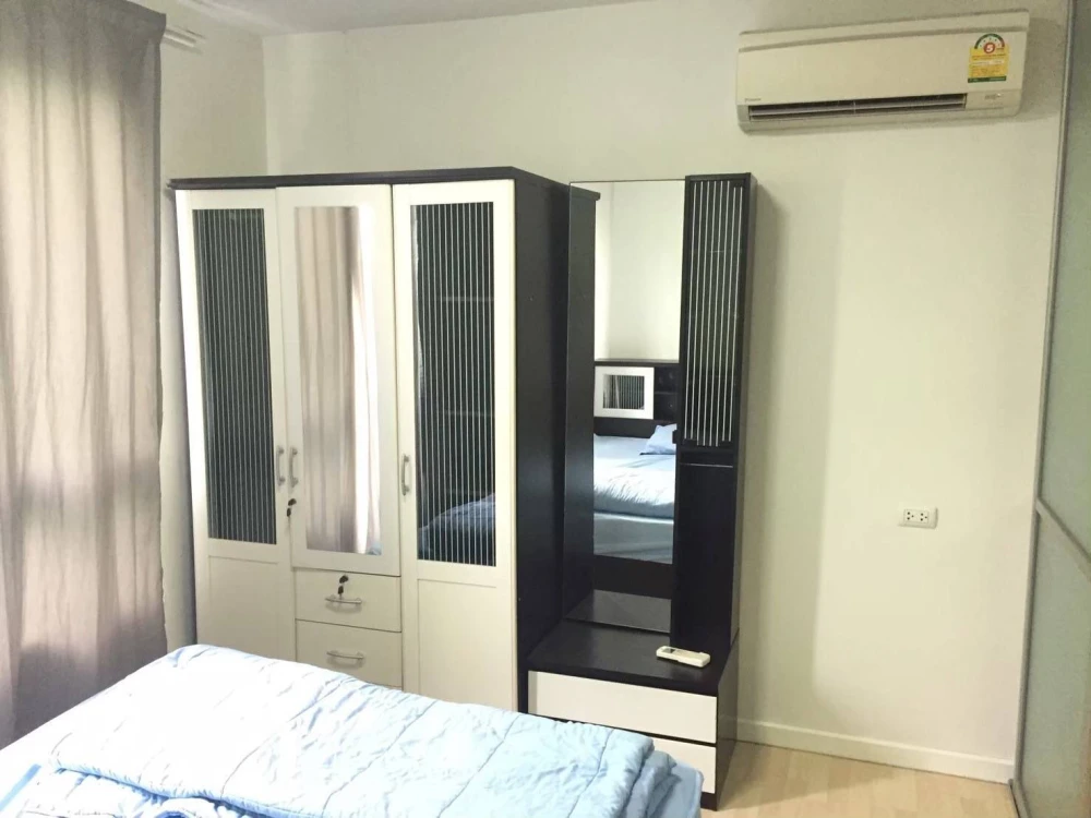 For rent!! D Condo Ramkhamhaeng 64, 3rd floor, Building A, with balcony, beautiful room, fully furnished, ready to move in, don't miss it!!
