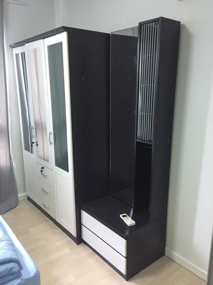For rent!! D Condo Ramkhamhaeng 64, 3rd floor, Building A, with balcony, beautiful room, fully furnished, ready to move in, don't miss it!!
