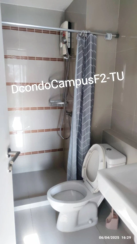 For rent!! D Condo Campus Rangsit Phase 2, 6th floor, Building A, very beautiful room, fully furnished, ready to move in, don't miss it!!