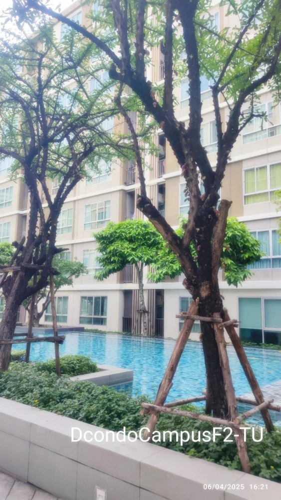For rent!! D Condo Campus Rangsit Phase 2, 6th floor, Building A, very beautiful room, fully furnished, ready to move in, don't miss it!!