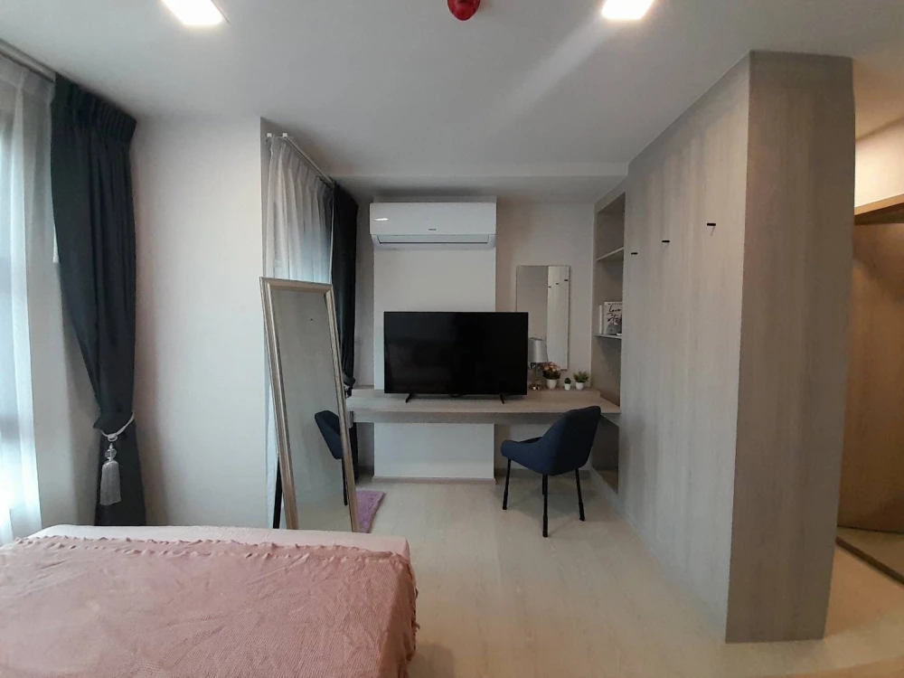 For rent: D Condo Hype Rangsit, 5th floor, studio room with complete electrical appliances. Good like this, reserve now.